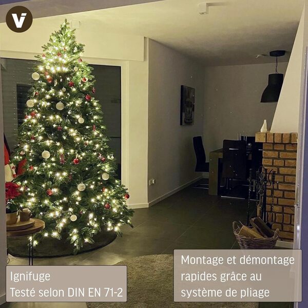 VIVANNO Künstlicher Weihnachtsbaum Premium Nordmanntanne, 270 cm Hoch