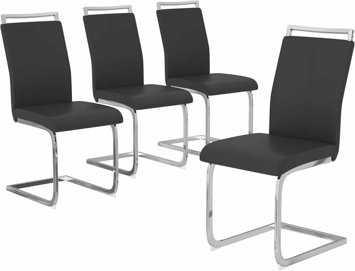 Avis : chaises GOLDFAN Noire, élégance et confort pour votre salle à manger