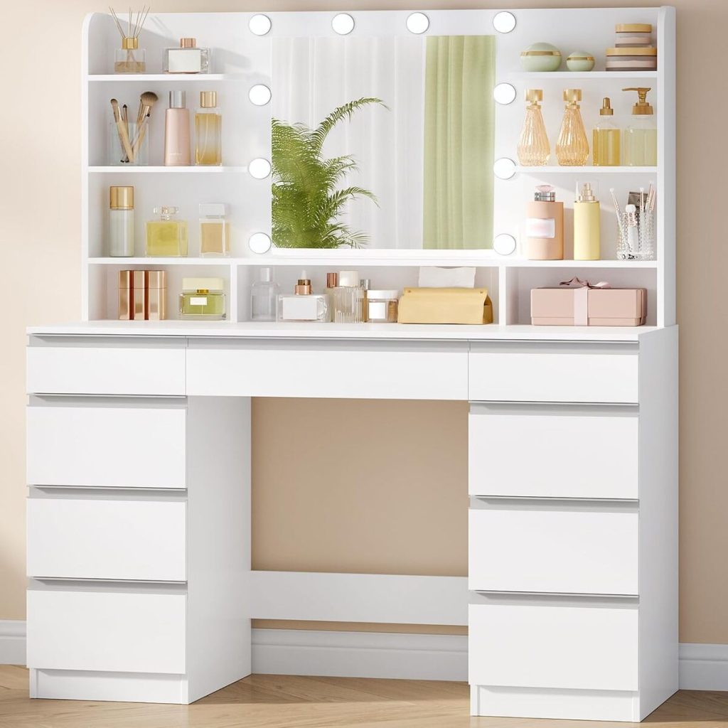 Avis sur la coiffeuse Hzuaneri DT35703W LED