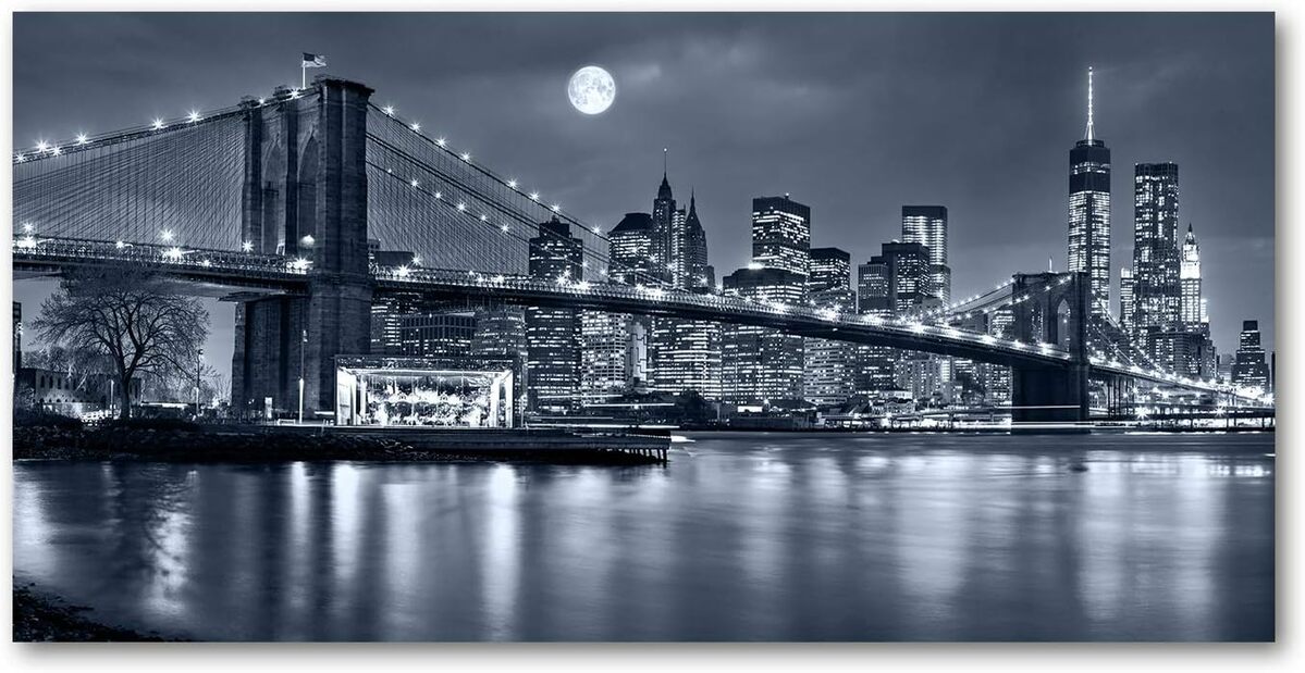 Avis : tulup crédence de cuisine Manhattan noir et blanc