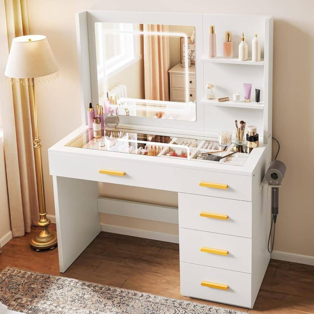 Test de la coiffeuse YITAHOME LED avec miroir lumineux