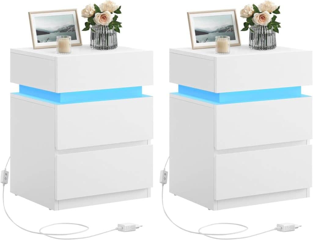 Test des tables de chevet VASAGLE Kailyn avec LED multicolore