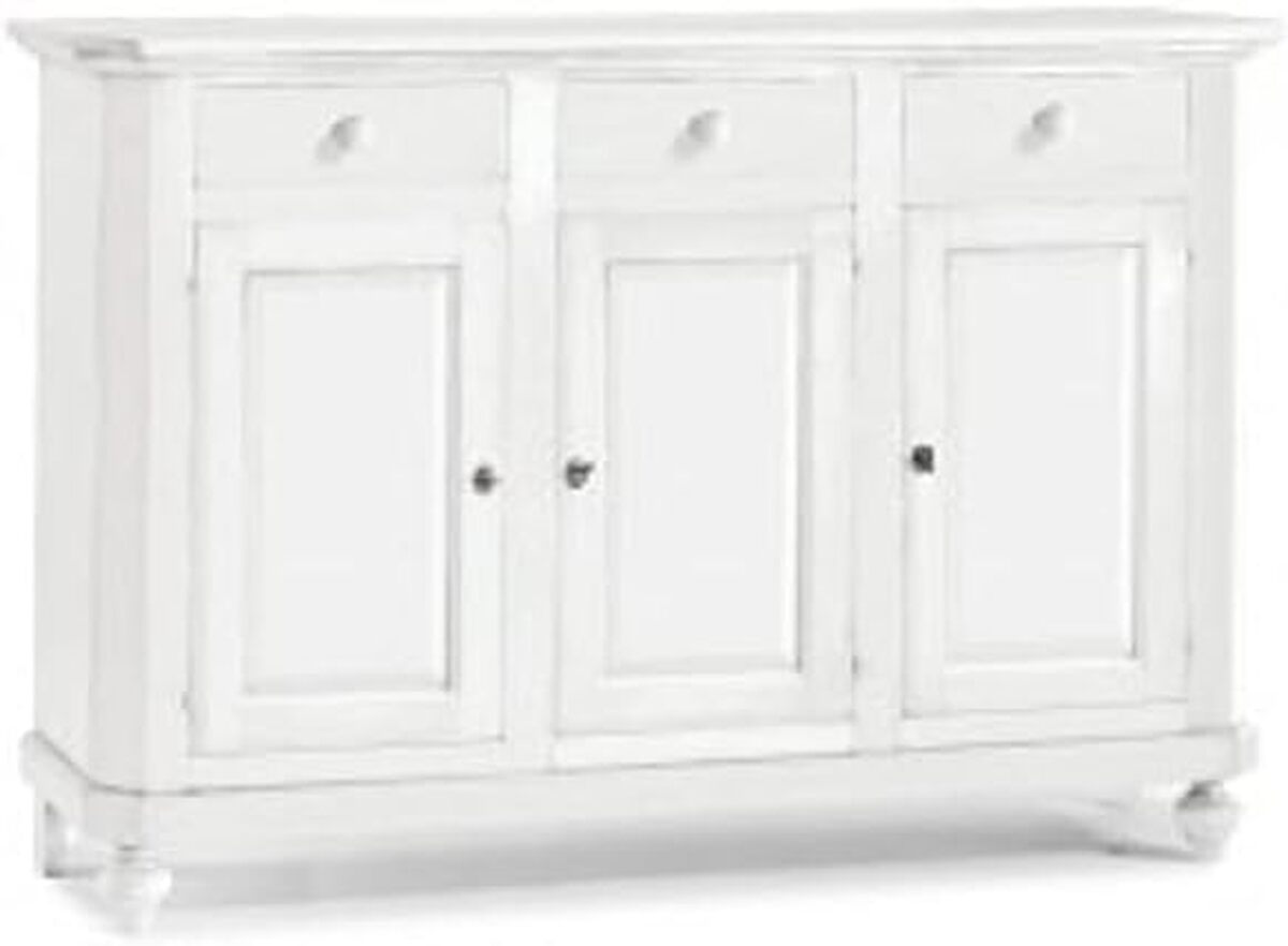 Test du buffet salon Mar.c.a.  Design : meuble de rangement multifonction blanc mat