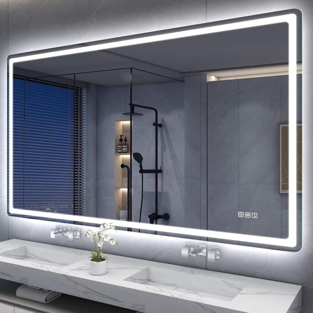 Test du miroir LED S'bagno Bluetooth avec éclairage adaptable 140x80 cm