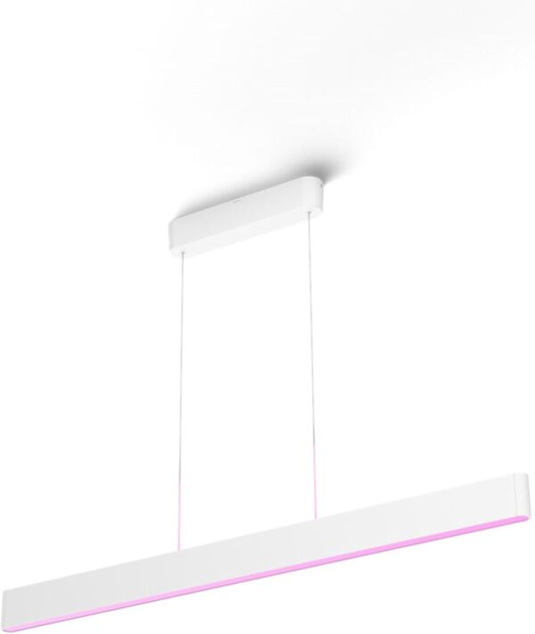Philips Hue White & Color Ambiance ENSIS Suspension 2x39W Blanc - Luminaire suspension avec Bluetooth - Luminaire Philips compatible avec Alexa, Google Assistant et Apple Homekit