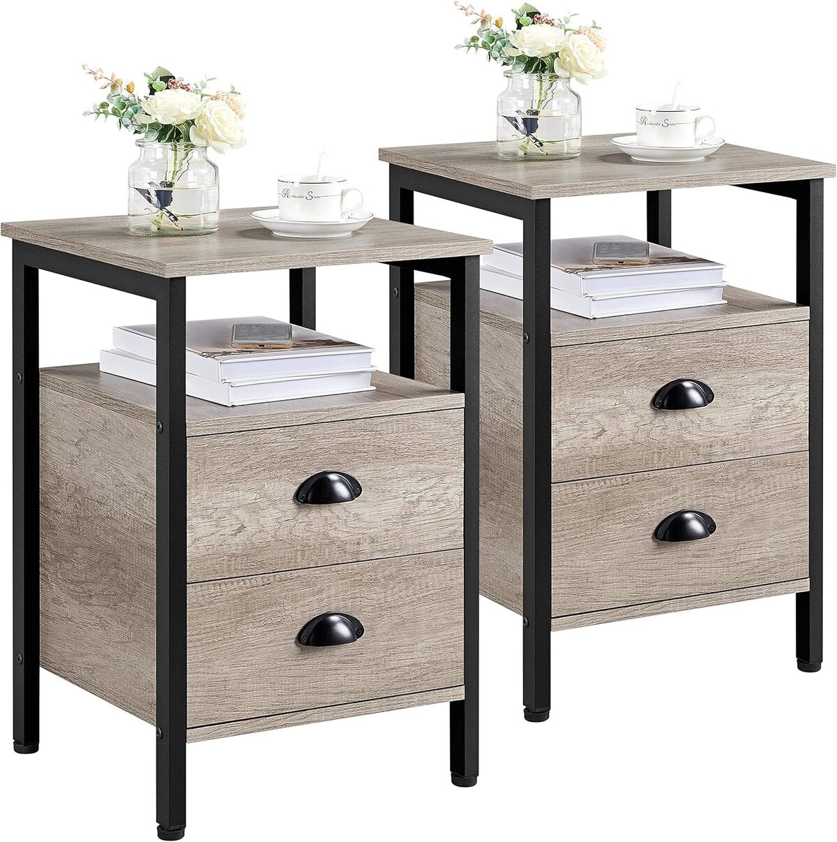 Avis sur les tables de chevet Yaheetech en bois industriel