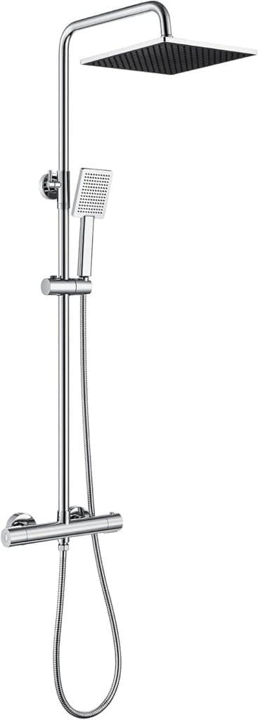 Test : colonne de douche Auralum thermostatique noire