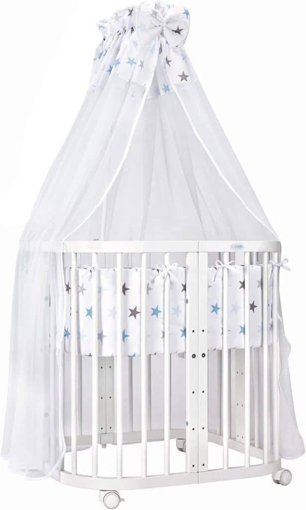 Test complet : lit bébé Waldin 7en1 blanc avec matelas étoilé