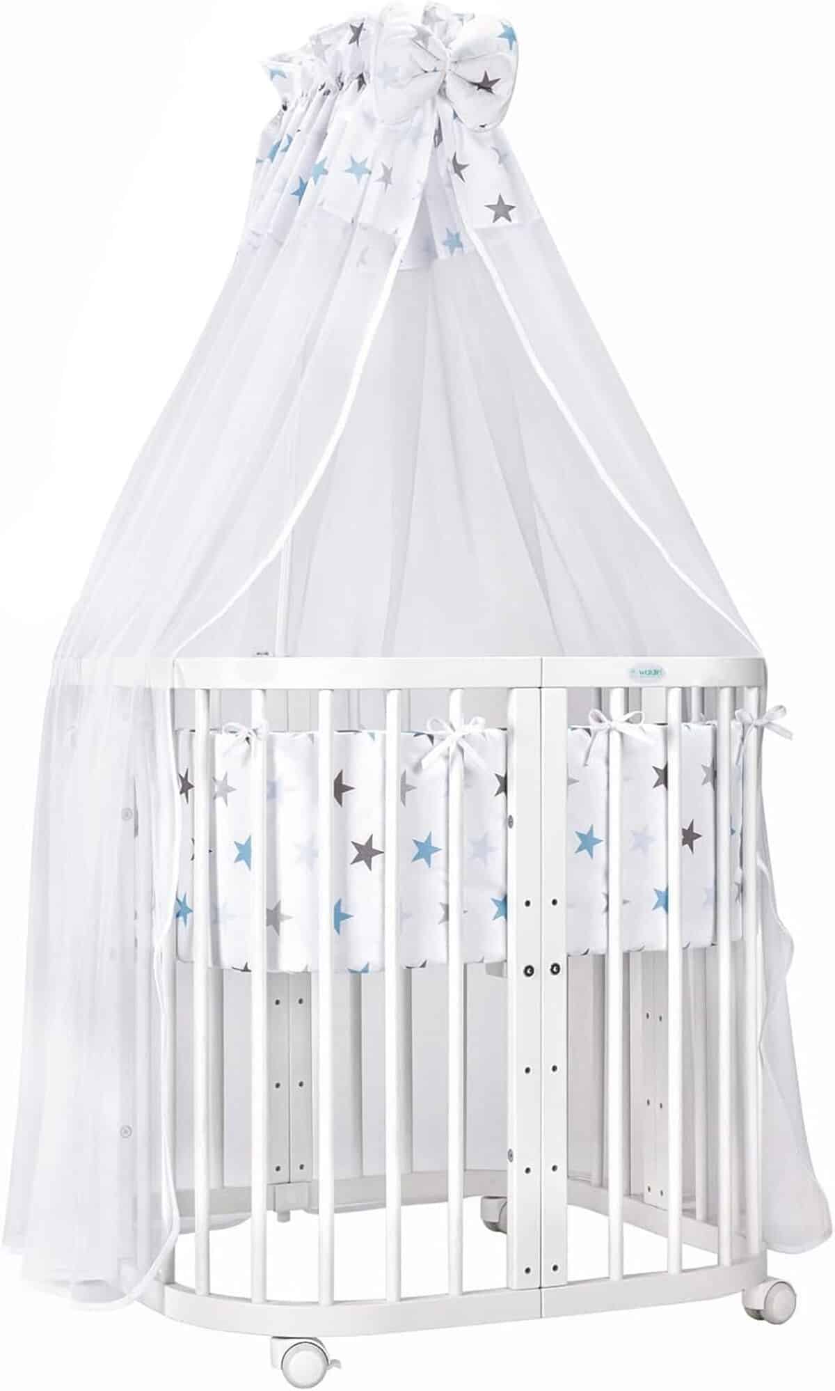 Test complet : lit bébé Waldin 7en1 blanc avec matelas étoilé