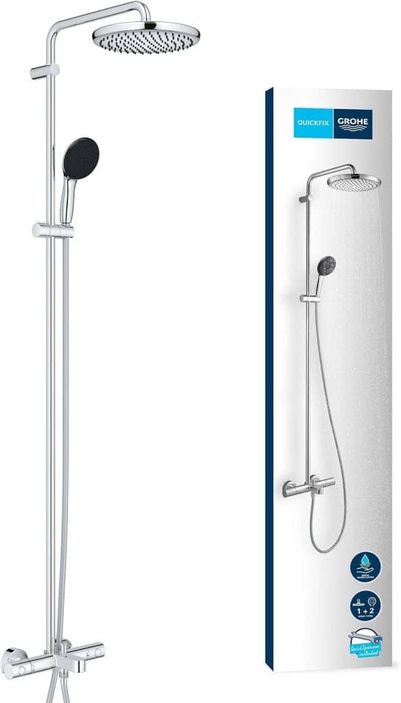 Test de la colonne de douche Grohe Vitalio Start 250 avec mitigeur thermostatique