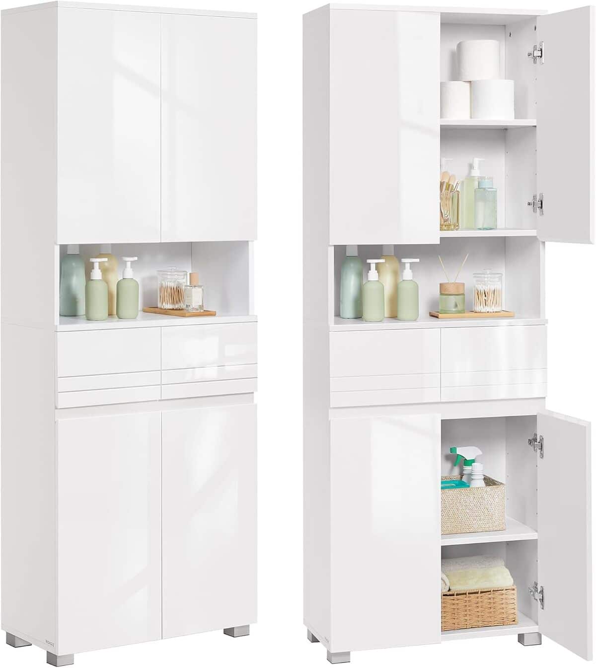 Test de l'armoire de salle de bain Vasagle BBC563W01 blanche