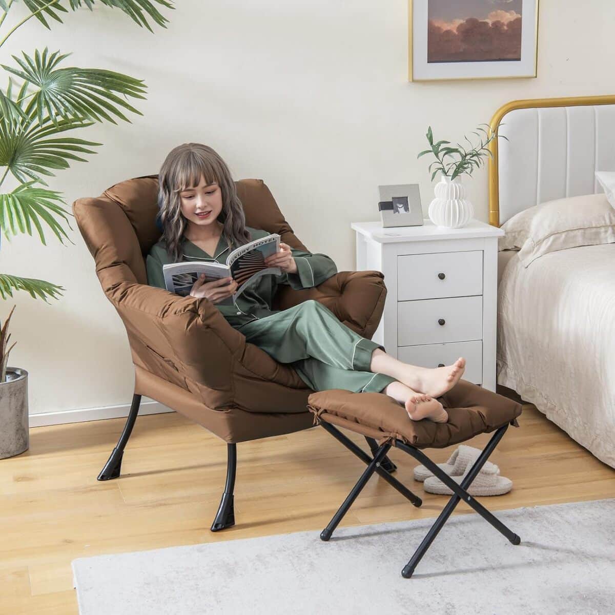 Test du fauteuil relax scandinave COSTWAY avec repose-pieds