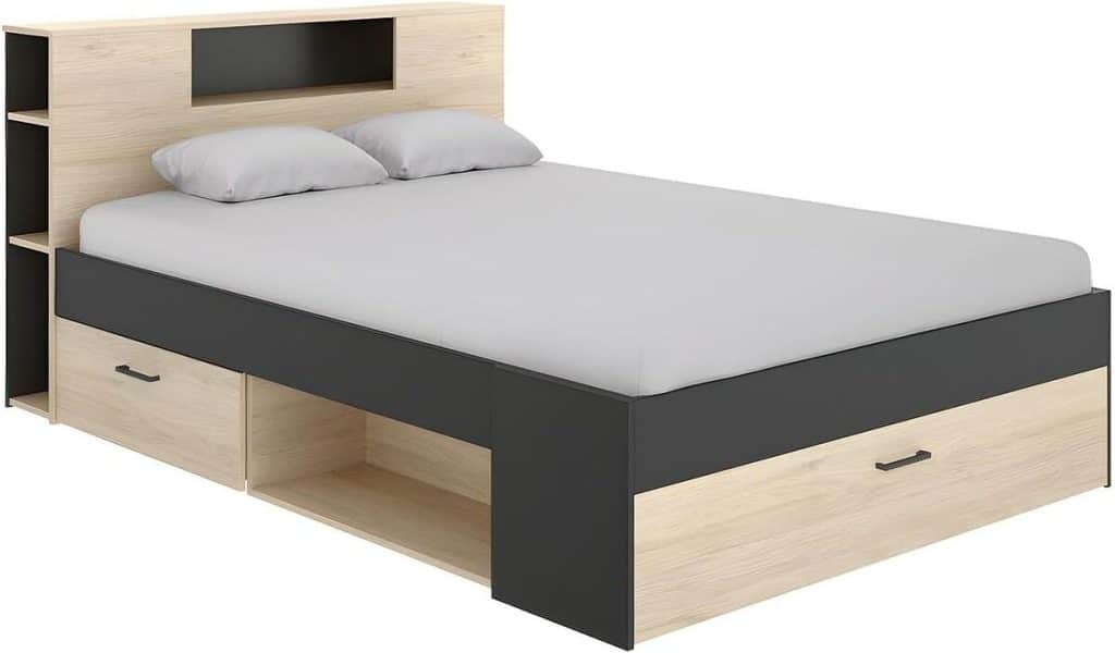 Test du lit Leandre 140x190 de Vente-unique : rangement et style