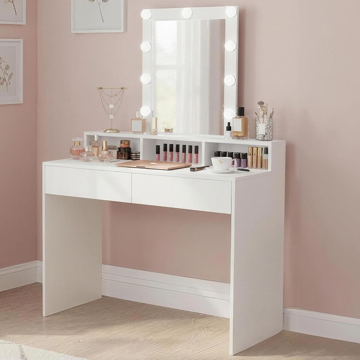 Test de la coiffeuse VASAGLE KAILYN avec miroir LED réglable