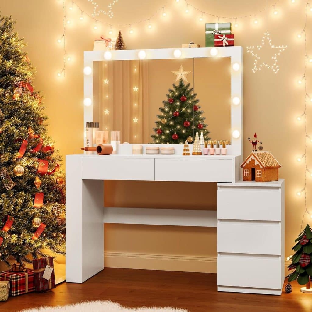 Test de la coiffeuse Vasagle RDT127W01 avec éclairage LED et miroir