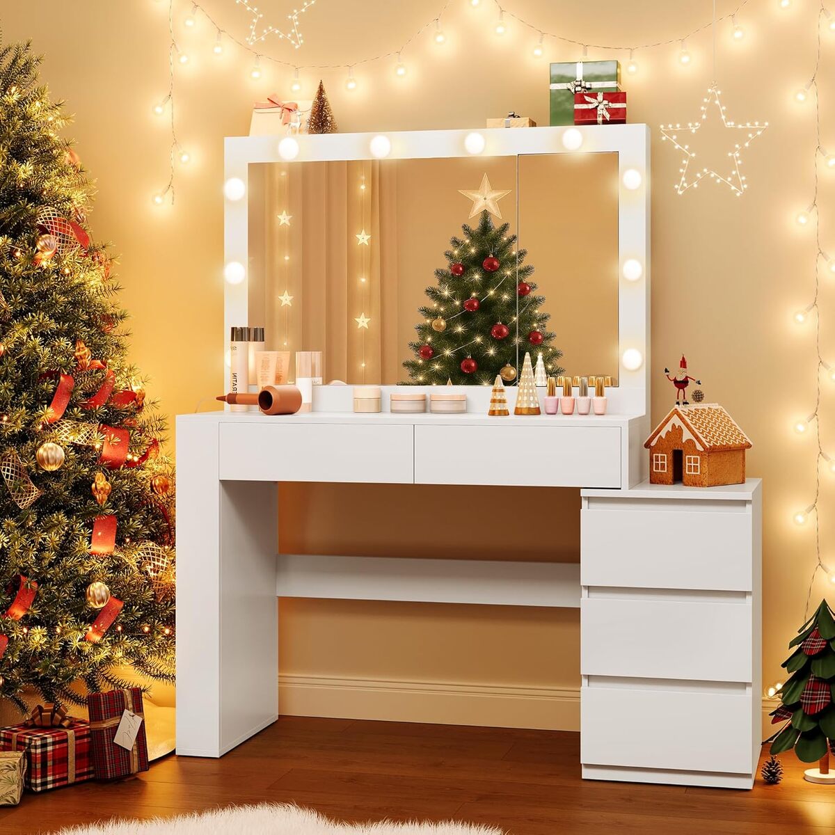 Test de la coiffeuse Vasagle RDT127W01 avec éclairage LED et miroir