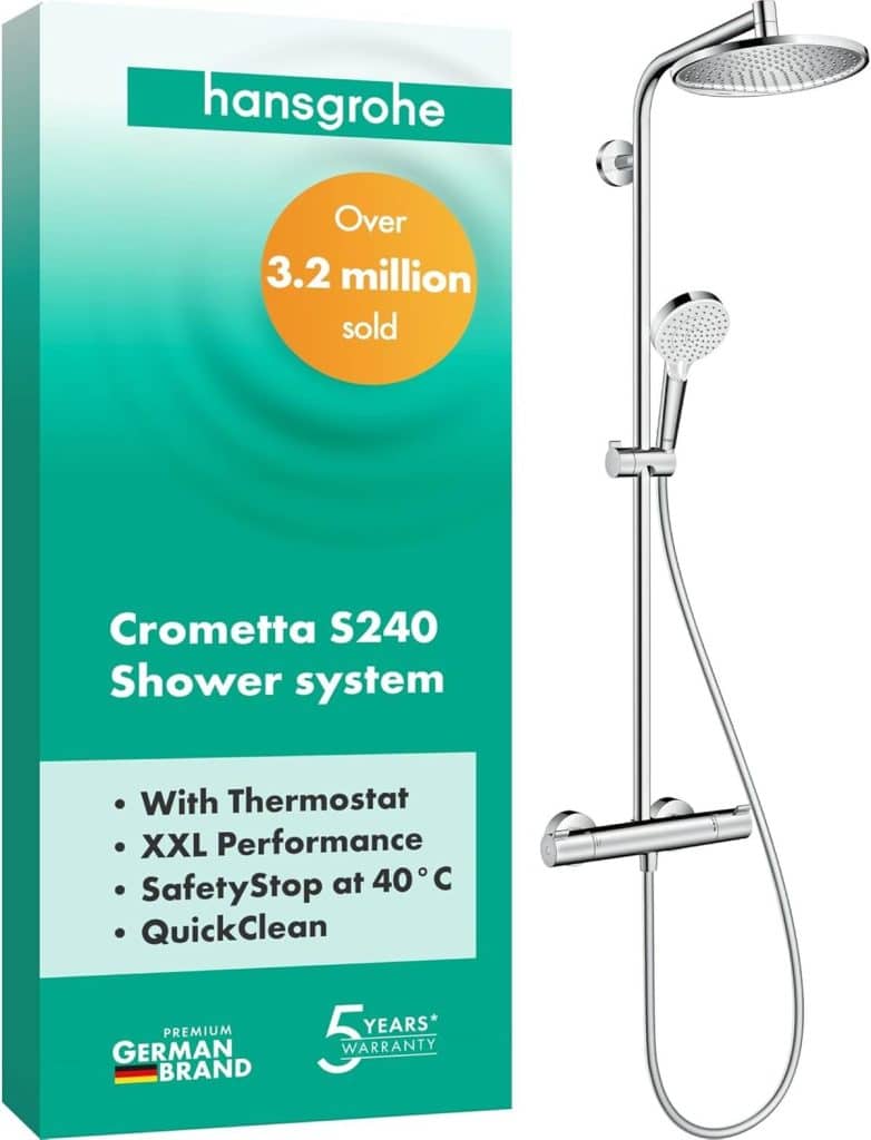 Test de la colonne de douche hansgrohe Crometta S 240 mm