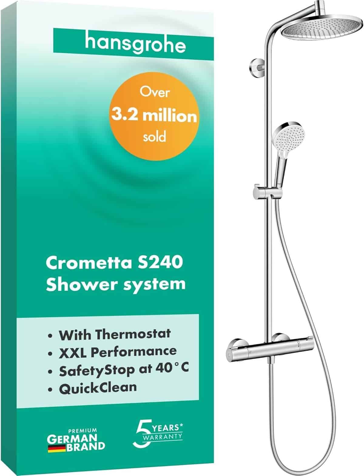 Test de la colonne de douche hansgrohe Crometta S 240 mm