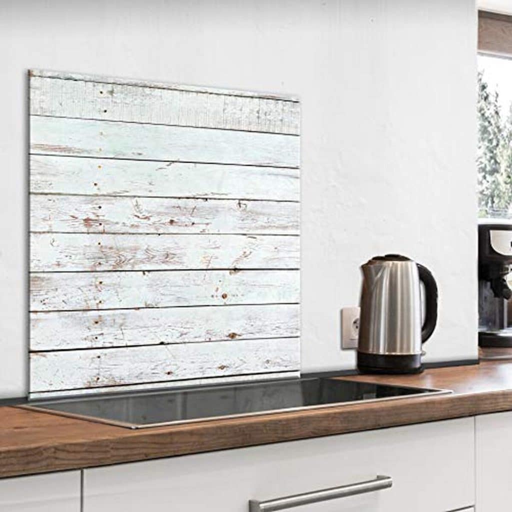 Test de la crédence verre murando, modèle Bois f-B-0286-aq-a