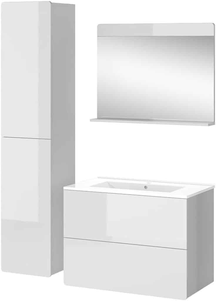 Test des meubles de salle de bains Vicco Izan : chêne vert 4 pièces