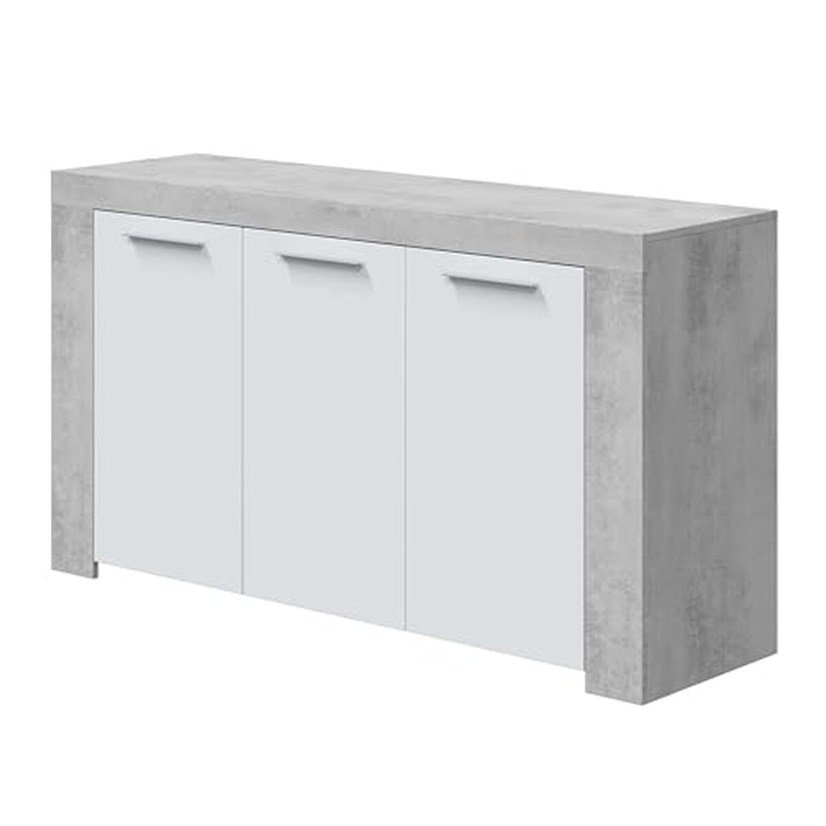 Test du buffet moderne Habitdesign Ambit : design blanc et gris ciment