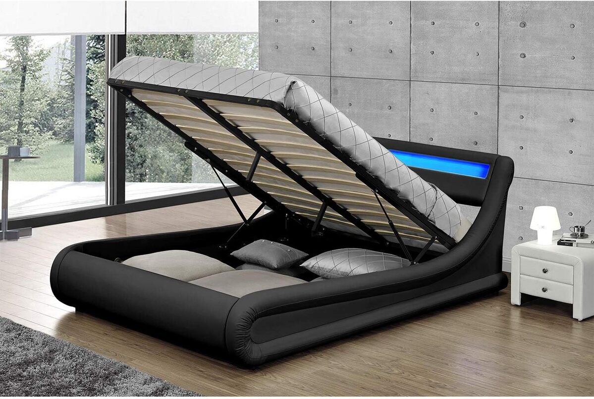 Test du lit Portland concept usine : design LED et rangements pratiques