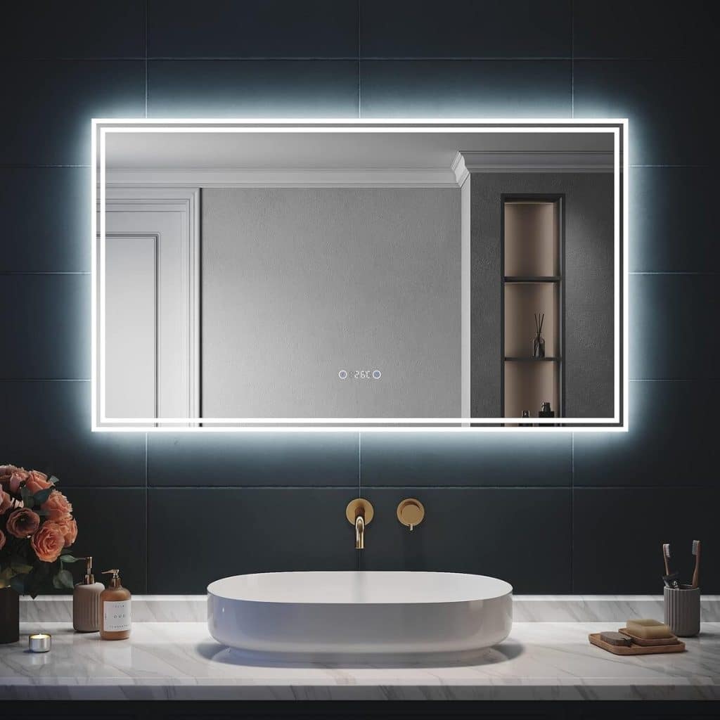 Test du miroir LED SIRHONA Bluetooth avec éclairage intégré