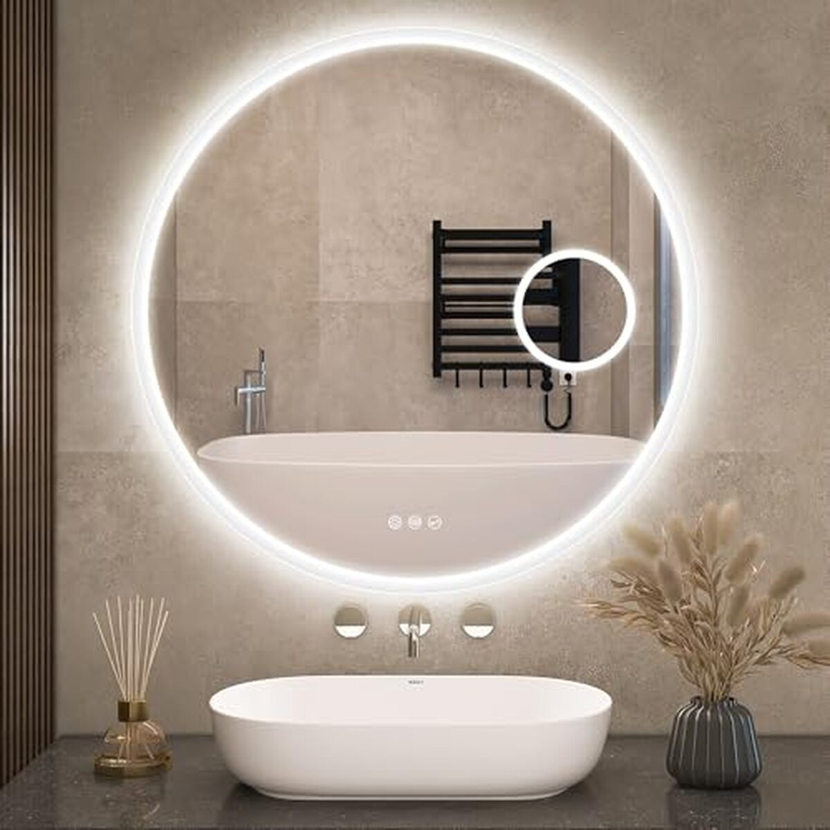 Test du miroir salle de bain S'bagno avec bluetooth et loupe 5X