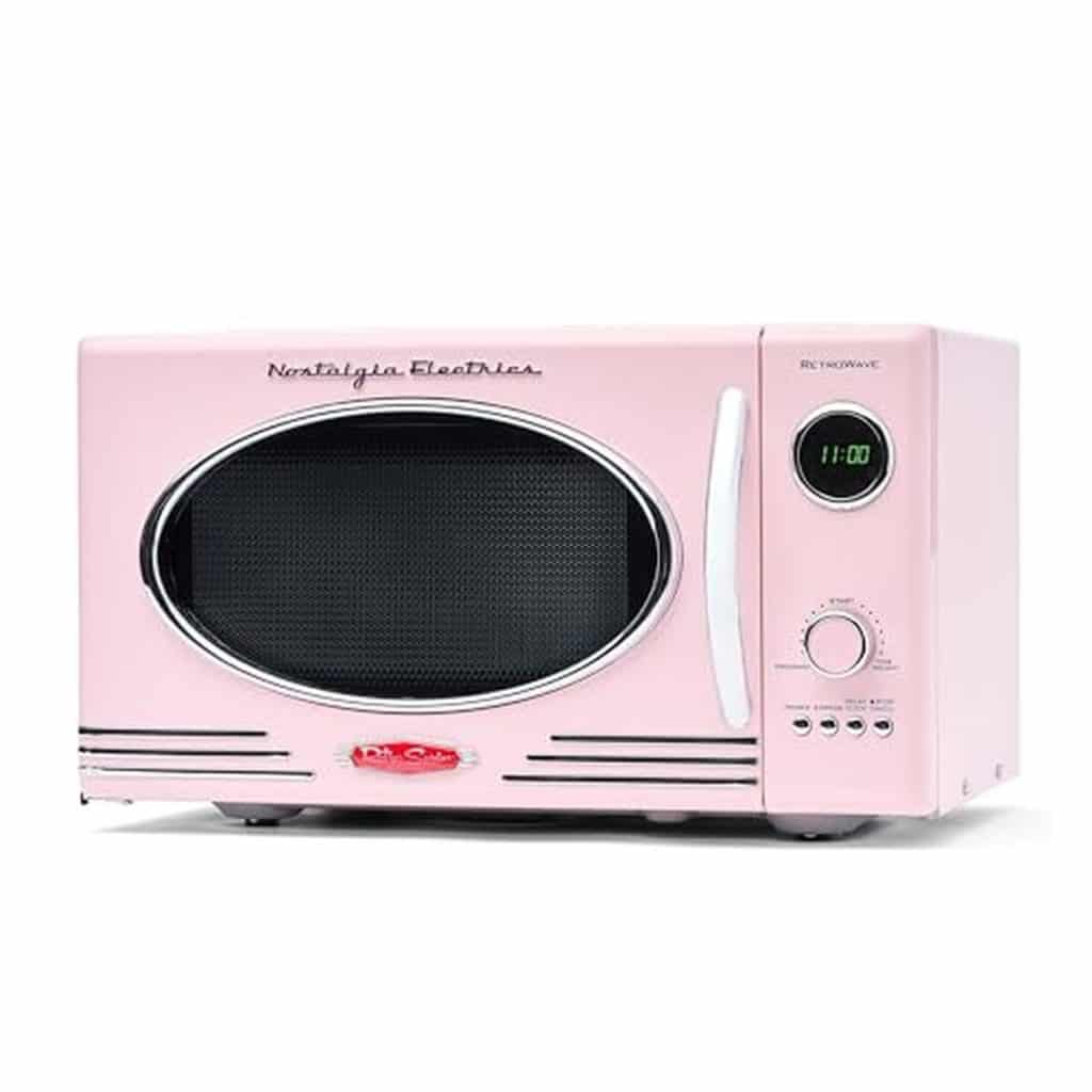 Test : four à micro-ondes rétro Nostalgia 800 W, rose