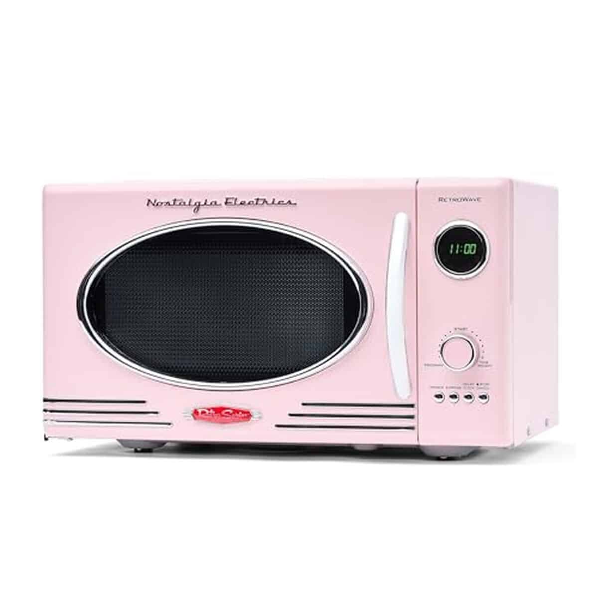 Test : four à micro-ondes rétro Nostalgia 800 W, rose