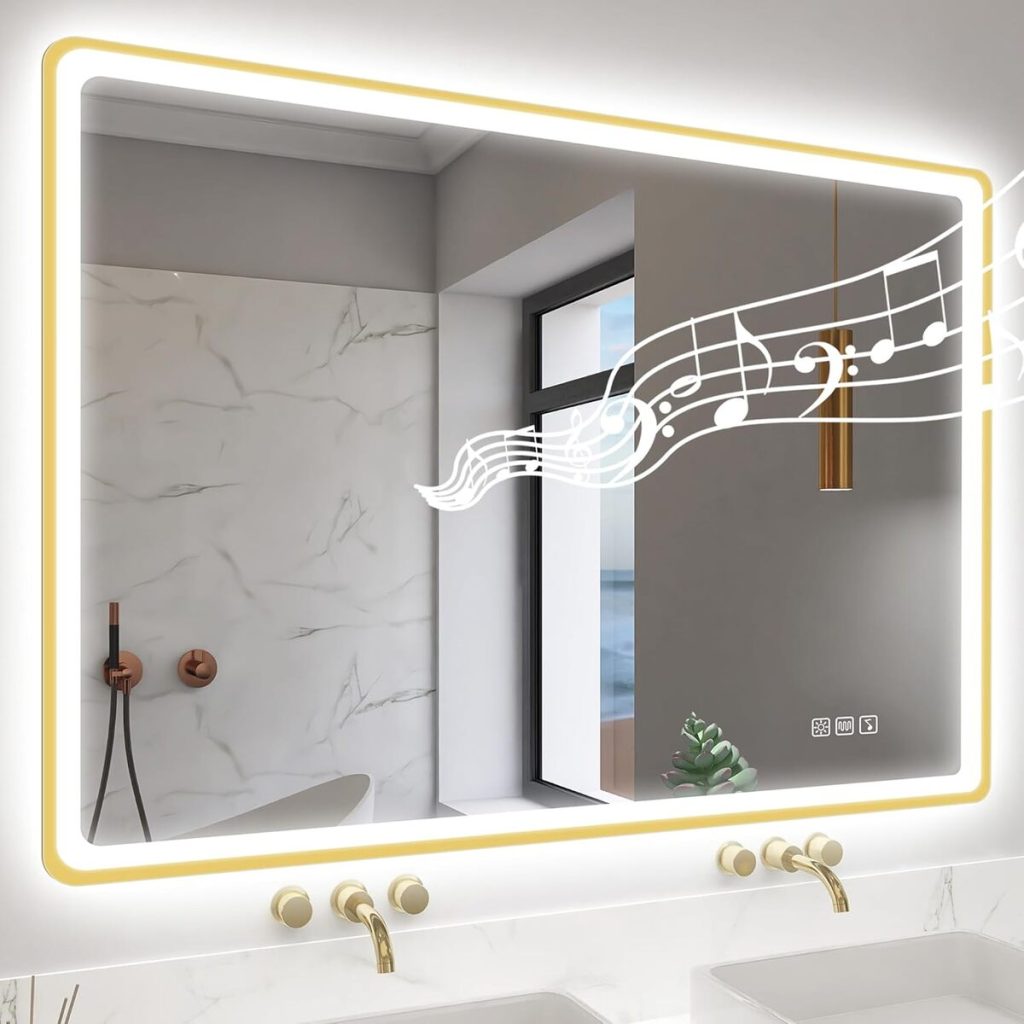 Test : miroir STARLEAD avec éclairage et Bluetooth, modèle 100x70 cm