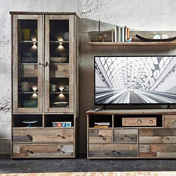 Explorez la vitrine rétro Stella Trading Bonanza avec éclairage LED intégré : design élégant pour sublimer votre intérieur.