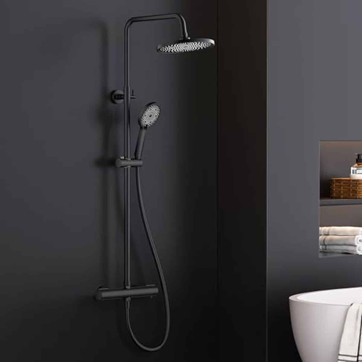 Test : colonne de douche thermostatique Forious avec douchette à jets multiples