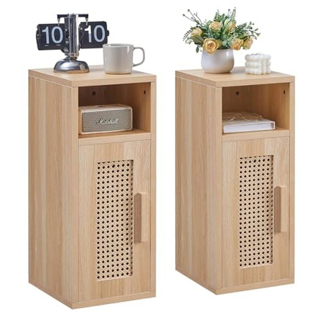 Test des tables de chevet OCTTZ en bois et rotin