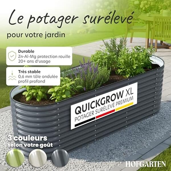 Découvrez notre test détaillé du potager surélevé HOFGARTEN QuickGrow XL : optimisez l'espace pour vos cultures avec ce modèle innovant et facile à installer.