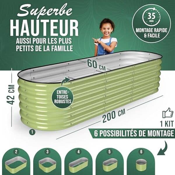 Découverte du potager surélevé Hofgarten QuickGrow en acier galvanisé : caractéristiques, avantages et conseils d'utilisation pour un jardinage efficace et esthétique