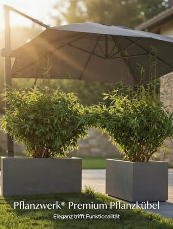 Découvrez le pot de fleur Tub en gris de Pflanzwerk : un choix résistant aux gelées et aux UV pour sublimer votre jardin ou votre intérieur avec finesse et durabilité