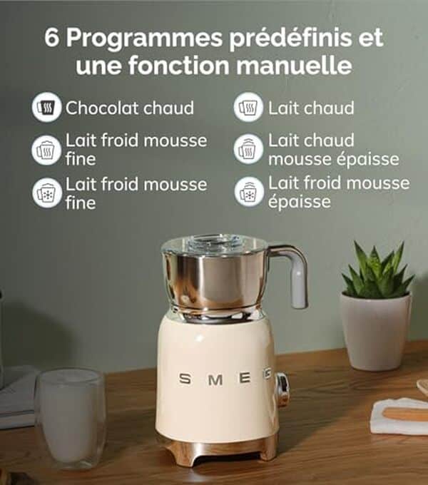 Découvrez notre test détaillé du mousseur à lait Smeg MFF11RDEU : performance, design, et praticité pour un café parfait à chaque tasse