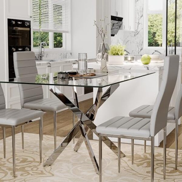 Découvrez notre avis détaillé sur la table à manger moderne en verre Goldfan pour 4 personnes : design, fonctionnalité et rapport qualité-prix évalués pour vous guider dans votre achat.