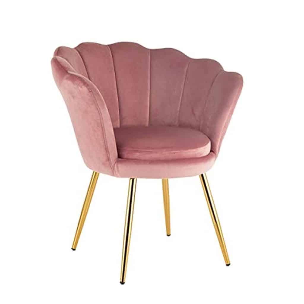 Avis sur le fauteuil Baroni Home en velours rose poudré