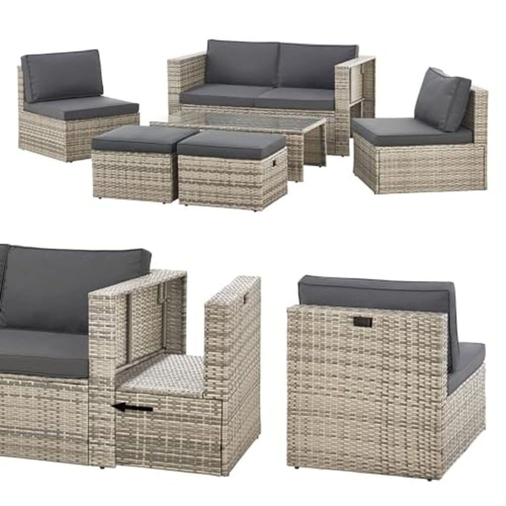 Essai du salon de jardin Juskys Salou : élégance et durabilité pour 6 personnes