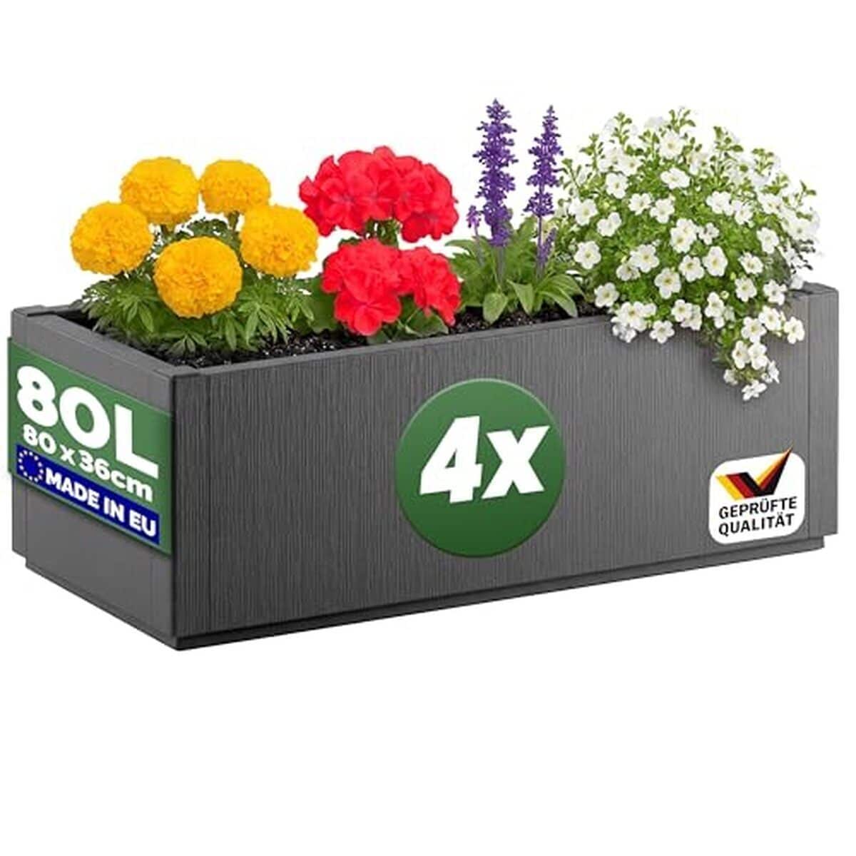 Test de la jardinière Casaria® Ethica anthracite 80L