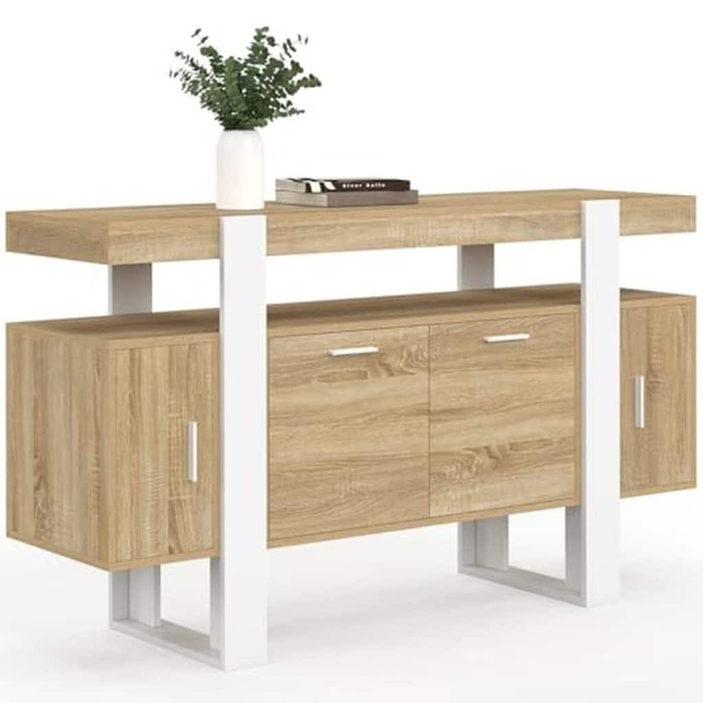 Test du buffet IDMarket Phoenix 140 cm : design bois et blanc
