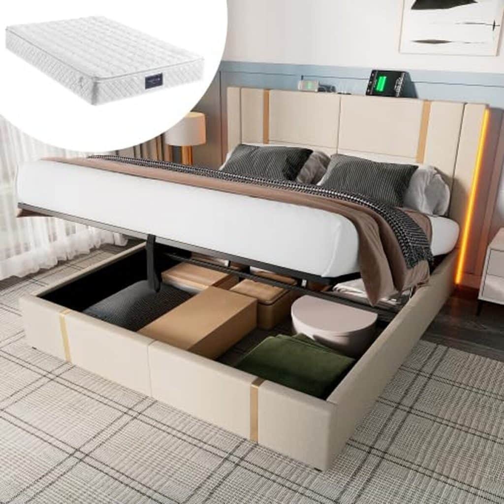 Test du lit 160 avec LED et rangement : confort et modernité