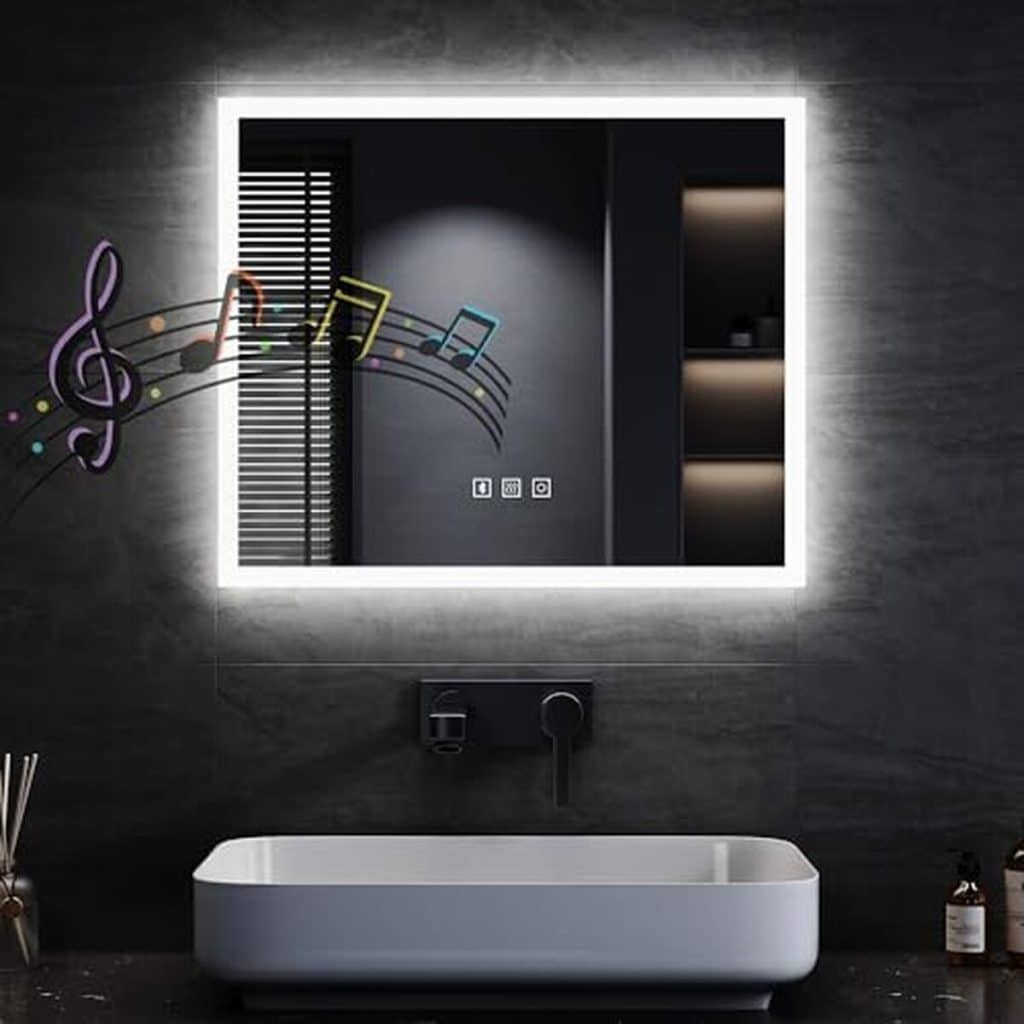 Test du miroir SONNI : éclairage LED Bluetooth 60x50 cm