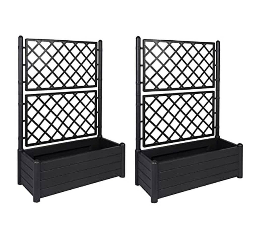 Test du treillis XL moderne avec jardinière en plastique anthracite