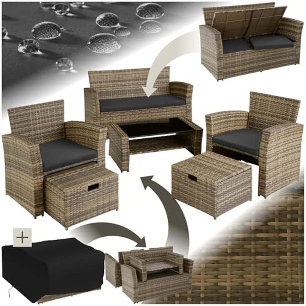 Test : ensemble salon de jardin TecTake® en poly rotin