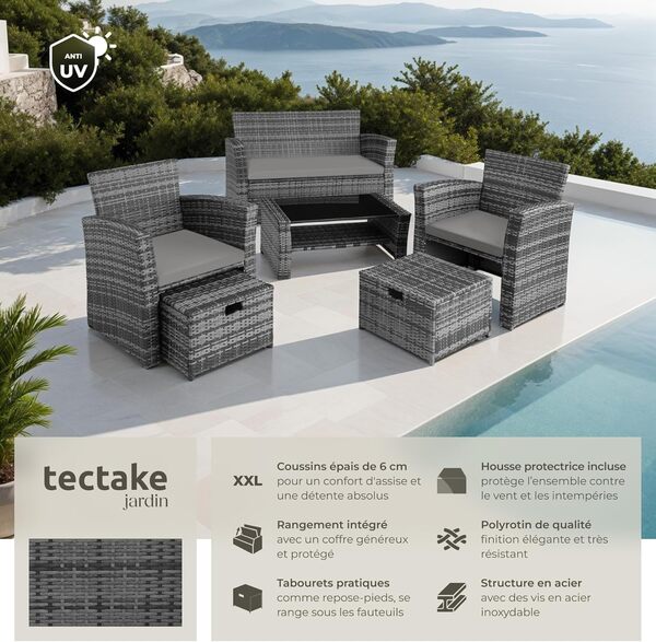 Découvrez notre analyse détaillée du salon de jardin TecTake, idéal pour créer un espace extérieur élégant avec du poly rotin gris confortable et stylé. Parfait pour les moments de détente en plein air.
