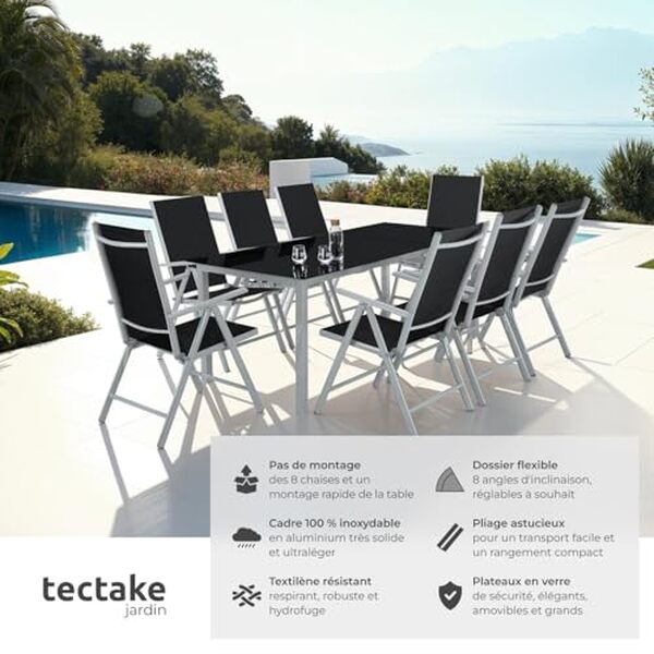 Découvrez notre test complet du salon de jardin TecTake en aluminium avec 8 fauteuils et 1 table pour embellir votre espace extérieur. Styles, confort et durabilité au rendez-vous  !
