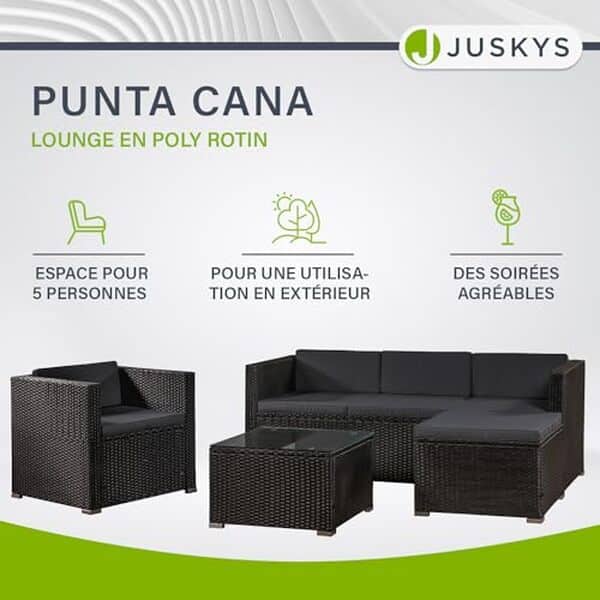 Découvrez notre test détaillé du salon de jardin Punta Cana en polyrotin par Juskys : confort, style et résistance au rendez-vous pour sublimer votre extérieur